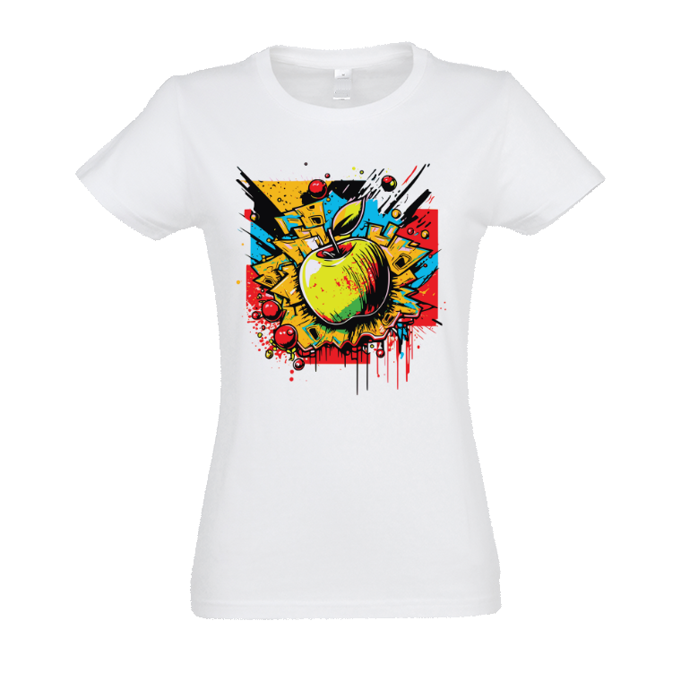 T-SHIRT WOMAN APPLE POP CULTURE 190G