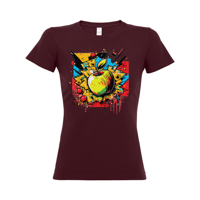 T-SHIRT WOMAN APPLE POP CULTURE 190G