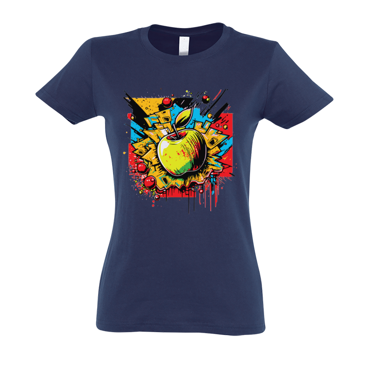 T-SHIRT WOMAN APPLE POP CULTURE 190G