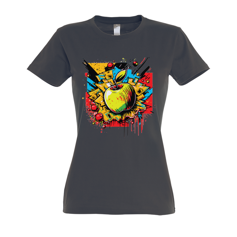 T-SHIRT WOMAN APPLE POP CULTURE 190G