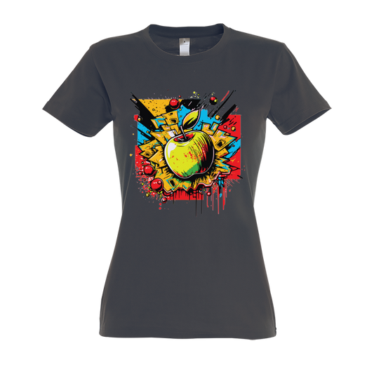 T-SHIRT WOMAN APPLE POP CULTURE 190G