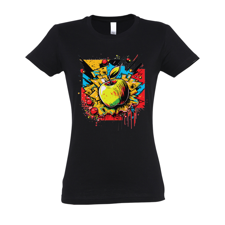 T-SHIRT WOMAN APPLE POP CULTURE 190G