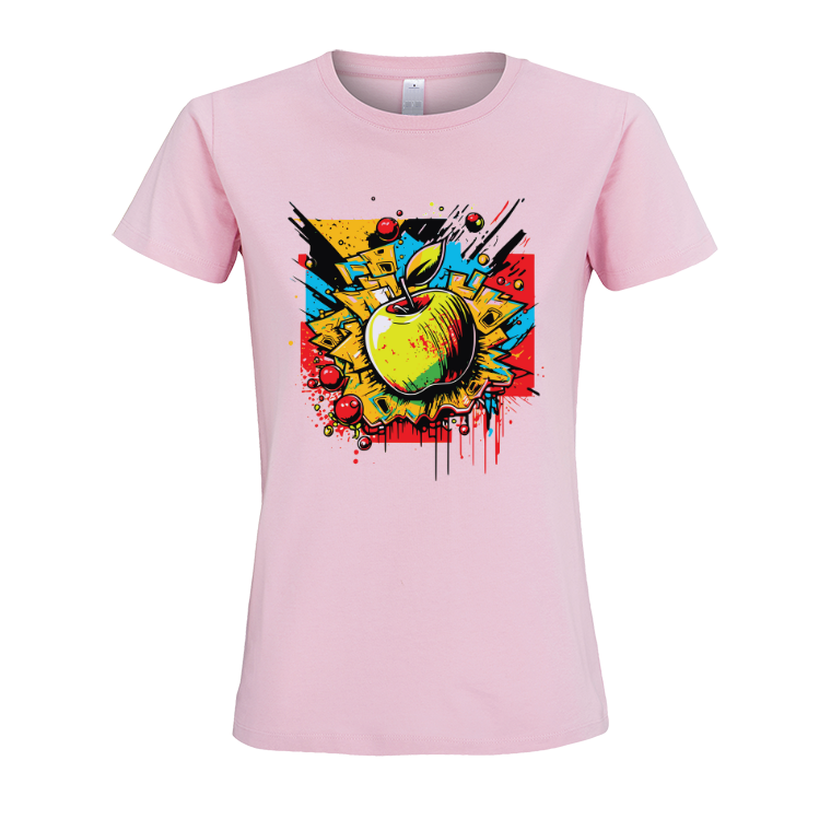 T-SHIRT WOMAN APPLE POP CULTURE 190G