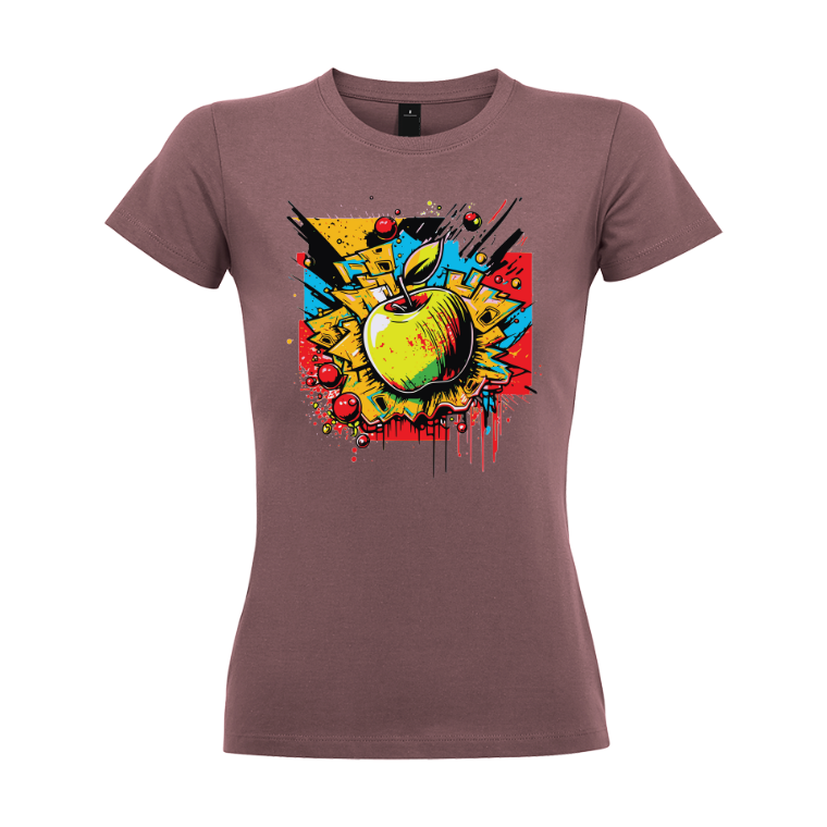 T-SHIRT WOMAN APPLE POP CULTURE 190G